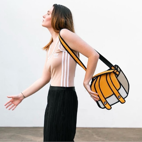 NWoT Jump From Paper Cheese Orange Shoulder Bag - Picture 6 of 12